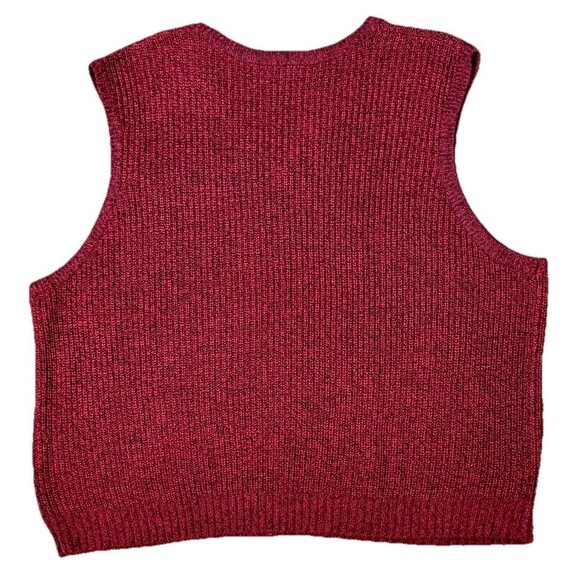 KingSize Men's Maroon Chunky Knit Sweater Vest Casual Layering Academia Size 5XL - Picture 3 of 8